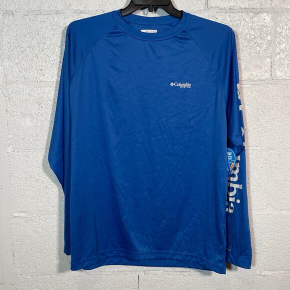 Columbia Other - Columbia Sportswear Mens Terminal Tackle Shirt  Blue Large